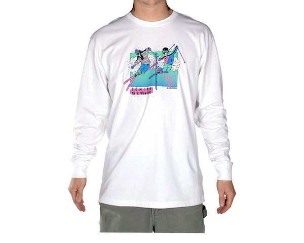 White Pit Viper Big Air Long Sleeve T Shirts | 2638741-ZJ