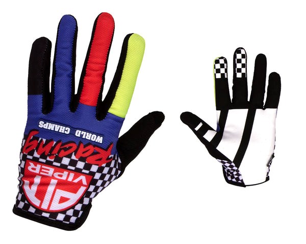 Yellow / White / Black / Blue Pit Viper World Champs Gloves | 7954036-KT